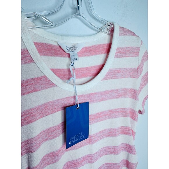 NEW Market & Spruce Stitch Fix Maternity White Peach Alma Short Sleeve small - Picture 7 of 10